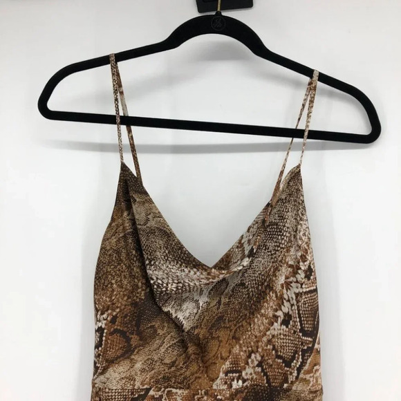Guess snakeskin cowl neck mini slip dress Lucy NWT - Picture 6 of 16